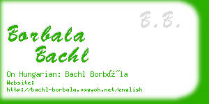 borbala bachl business card